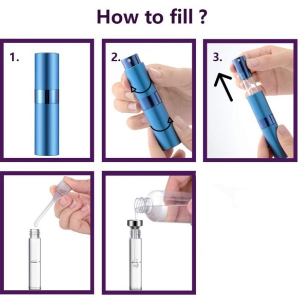 HP NEW Reusable Travel Size Mist Container•Silver - Picture 5 of 7